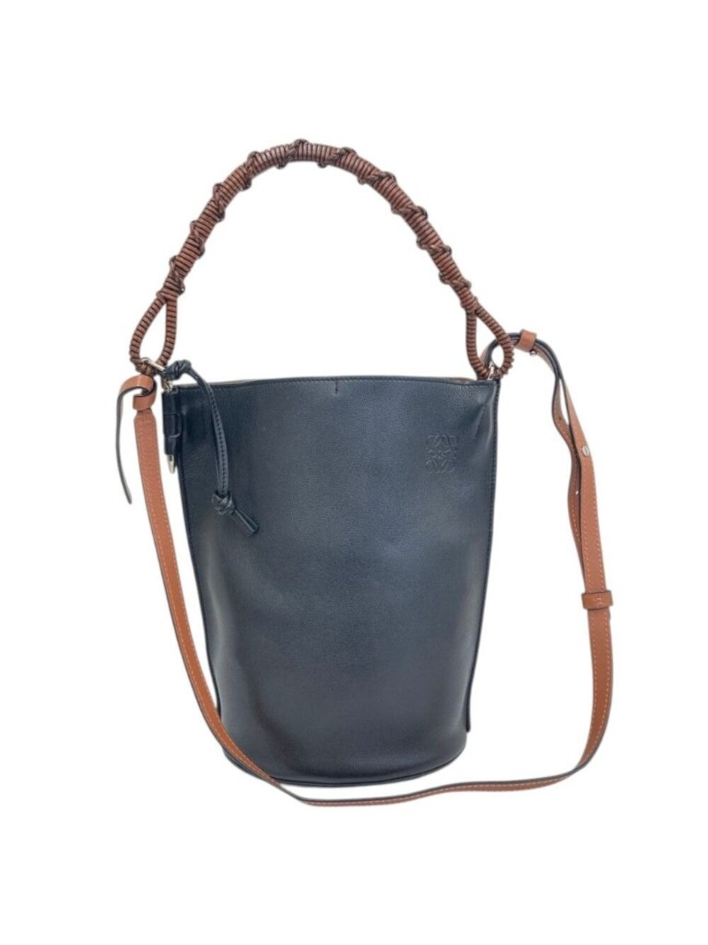 Loewe Gate Bucket 2-Way Leather Shoulder Bag Black